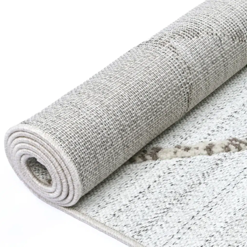 Geometric cream and beige Ares Agros rug modern design durable polypropylene material easy cleaning stylish living room decor