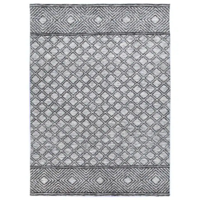 Amritsar Ajnala Charcoal & Beige Cotton Blend Rug