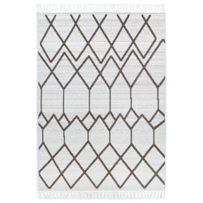 Ares Lelantine Geometric Cream and Brown Rug