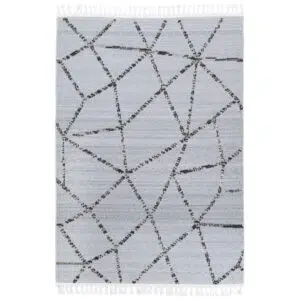 Ares Sparta geometric grey and ash rug modern design durable polypropylene easy clean living room decor