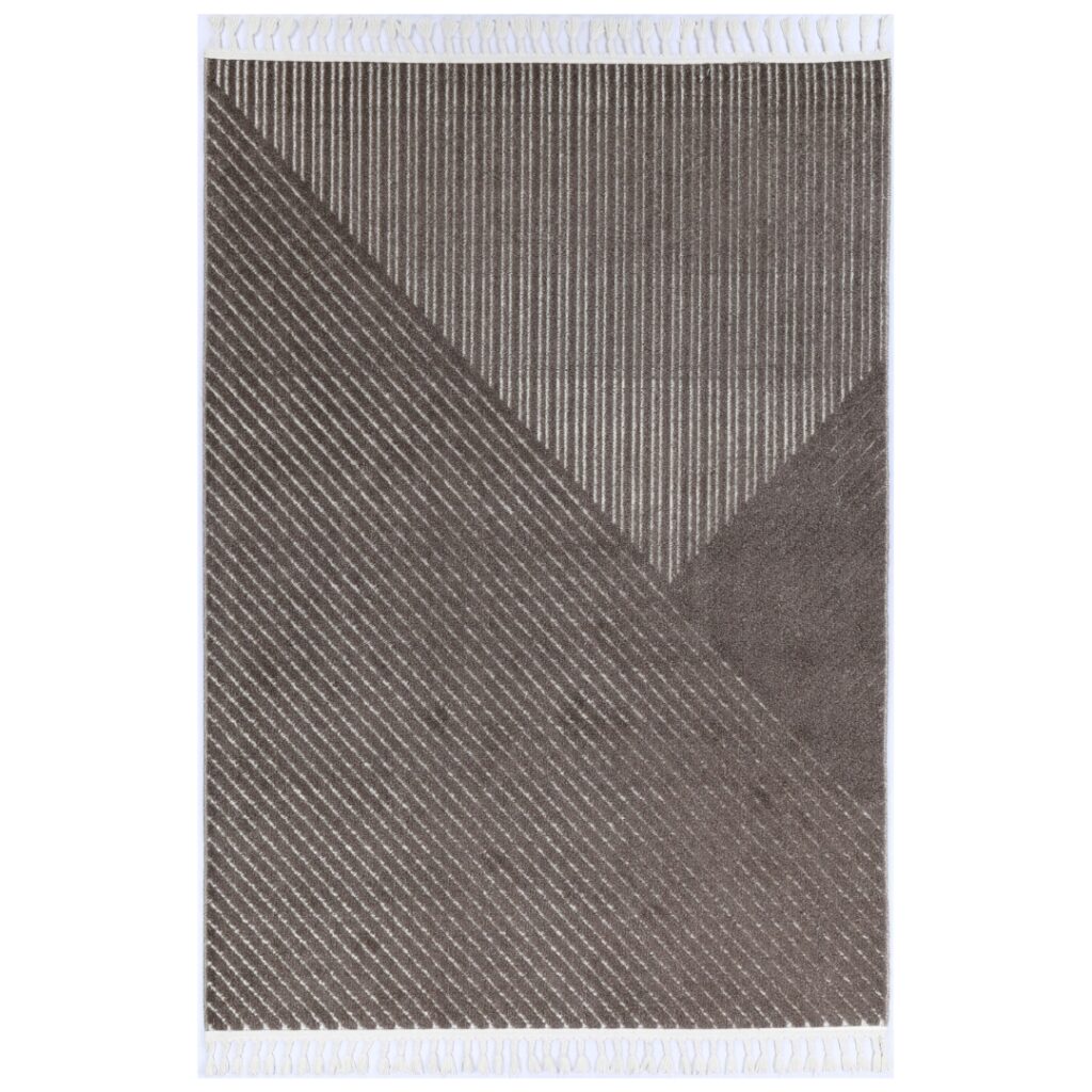 Ares Thasos Overlay Taupe Rug modern geometric design durable Polypropylene easy clean stylish living room dining area bedroom