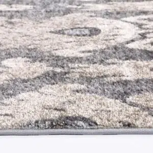 Chelsea Damask Grey Plush Rug elegant durable design soft touch perfect for any room