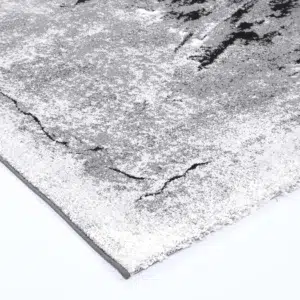 Chelsea Geode Grey Plush Rug elegant geometric design cozy neutral tones durable synthetic fibers perfect for high traffic areas soft underfoot luxurious feel versatile sizes available
