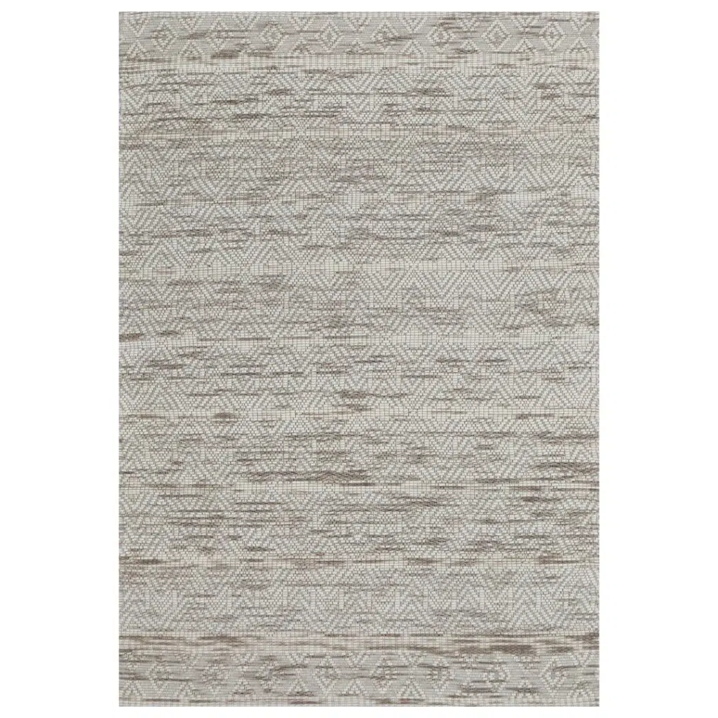 Copacabana Chevron Beige Wool Rug hand loomed soft felted wool polyester blend adds warmth elegance to any room