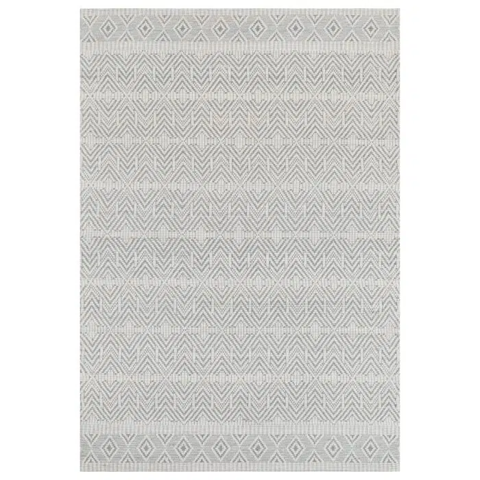 Copacabana Chevron Light Grey Wool Rug