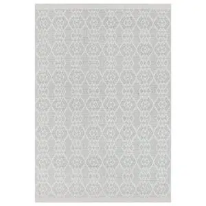 Hand loomed Copacabana Diamond Grey Wool Rug with felted wool and polyester blend adds elegant texture to any room