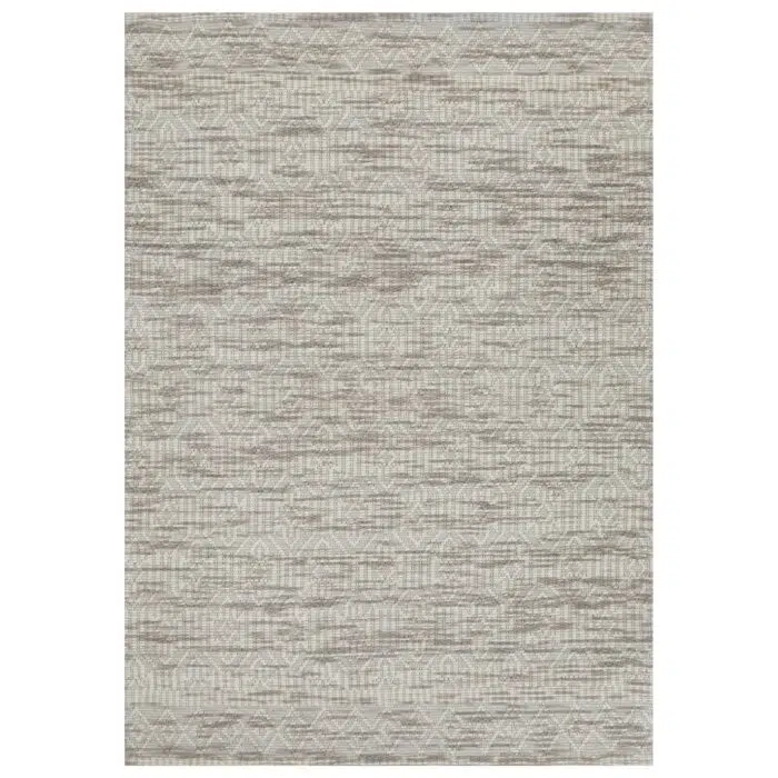 Copacabana Geometric Beige Wool Rug