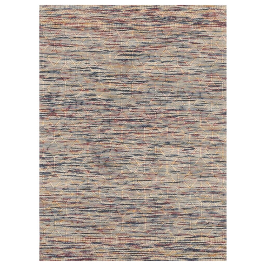 Handcrafted Copacabana Latice Multi Wool Rug soft felted wool polyester blend neutral tones perfect for modern tribal coastal bohemian interiors durable flatwoven loop pile construction