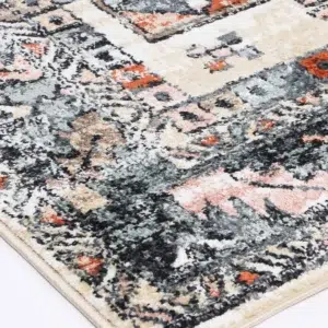 Estate Manor Traditional Beige Rug elegant design timeless charm anti-static shed-free fibers luxurious living room decor