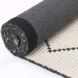 Handcrafted Goa Zig-Zag Wool Blend Cream Rug 20mm pile height durable soft living room bedroom decor