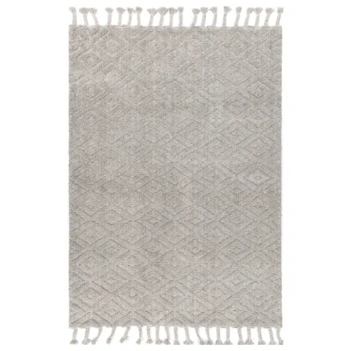 Goa Diamond Wool Blend Grey Rug