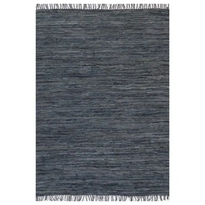 Gypsy Grey Leather Chindi Rug