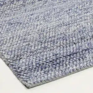 Harlow Loopy Blue Wool Blend Rug soft cozy underfoot versatile neutral color palette premium craftsmanship durable high traffic areas