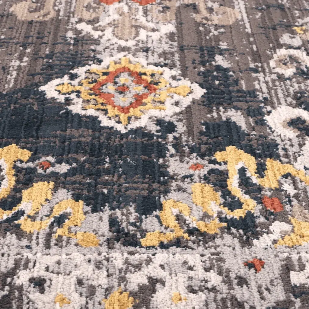 Havana Miramar Contemporary Charcoal Blue Rug Soft Durable Elegant Design Living Room Decor