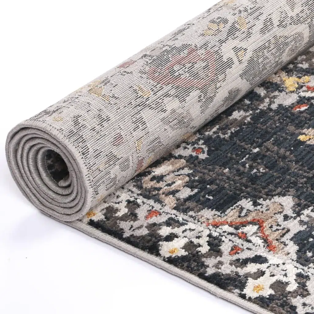 Havana Miramar Contemporary Charcoal Blue Rug Soft Durable Elegant Design Living Room Decor