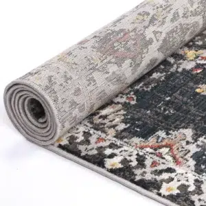 Havana Miramar Contemporary Charcoal Blue Rug Soft Durable Elegant Design Living Room Decor