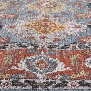 Havana Papian Transitional Charcoal Blue Rug soft polyester durable living room bedroom Cuban style