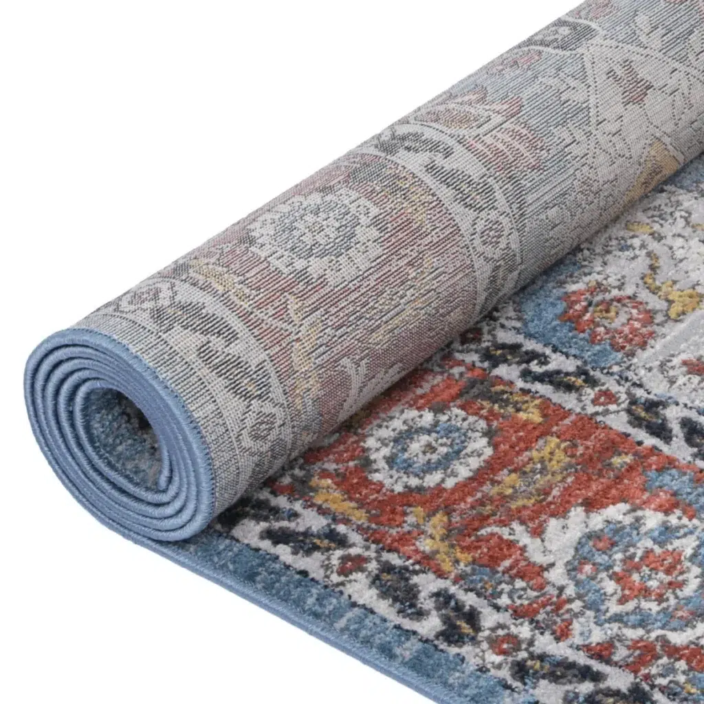 Havana Papian Transitional Charcoal Blue Rug soft polyester durable living room bedroom Cuban style