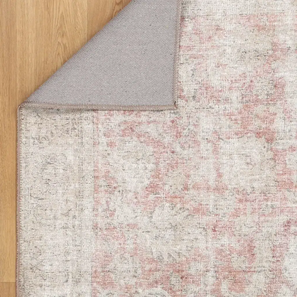 Home Culture Carmella Blush Machine Washable Rug easy to clean durable design sustainable materials ideal for high traffic areas versatile sizes premium quality construction enhance home aesthetic eco friendly recycled cotton polyester nano technology coating power loomed in Turkey stain resistant perfect for living rooms kitchens hallways playrooms 160x230cm 200x290cm 240x330cm