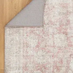 Home Culture Carmella Blush Machine Washable Rug easy to clean durable design sustainable materials ideal for high traffic areas versatile sizes premium quality construction enhance home aesthetic eco friendly recycled cotton polyester nano technology coating power loomed in Turkey stain resistant perfect for living rooms kitchens hallways playrooms 160x230cm 200x290cm 240x330cm