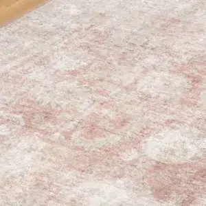 Home Culture Carmella Blush Machine Washable Rug durable stain resistant recycled materials eco friendly high traffic areas easy to clean