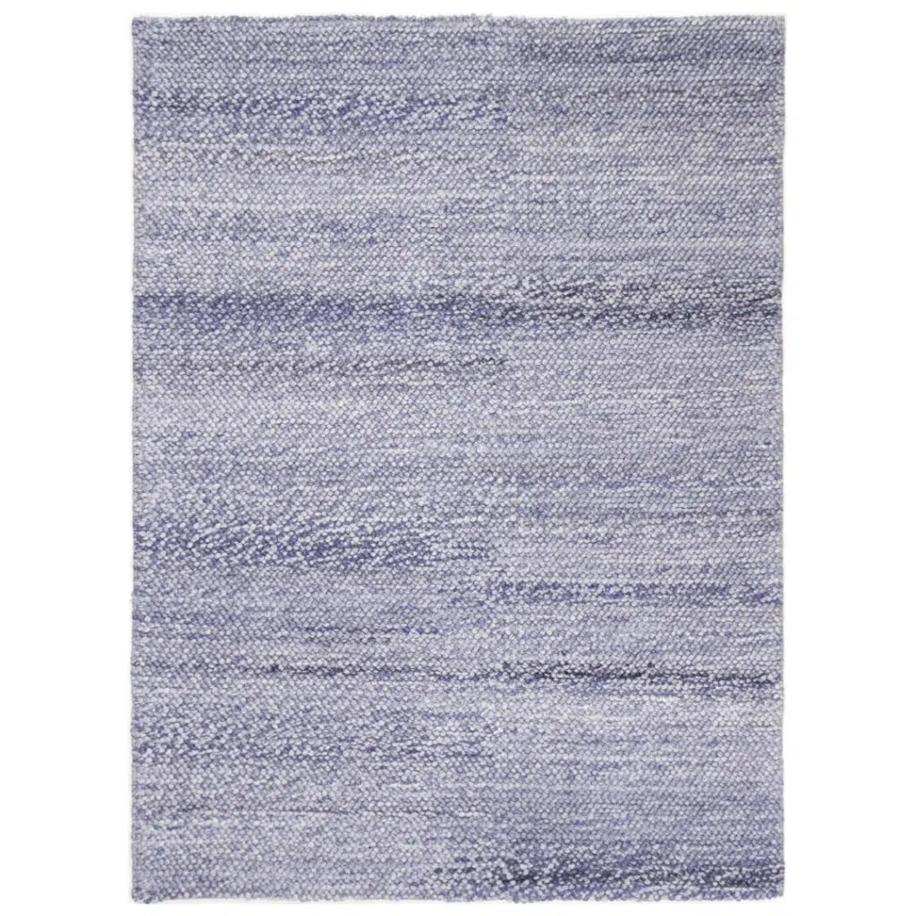 Harlow Loopy Blue Wool Blend Rug soft cozy woolpolyester blend handloomed minimalist design neutral tones multiple sizes available
