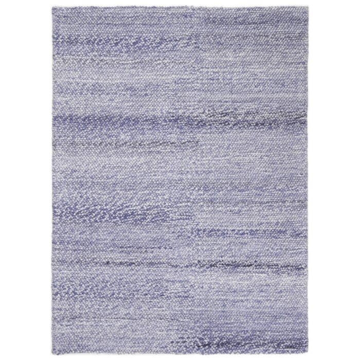 Harlow Loopy Blue Wool Blend Rug soft cozy woolpolyester blend handloomed minimalist design neutral tones multiple sizes available