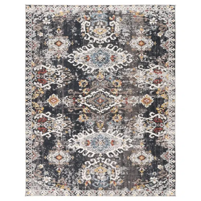 Havana Miramar Contemporary Charcoal & Blue Rug