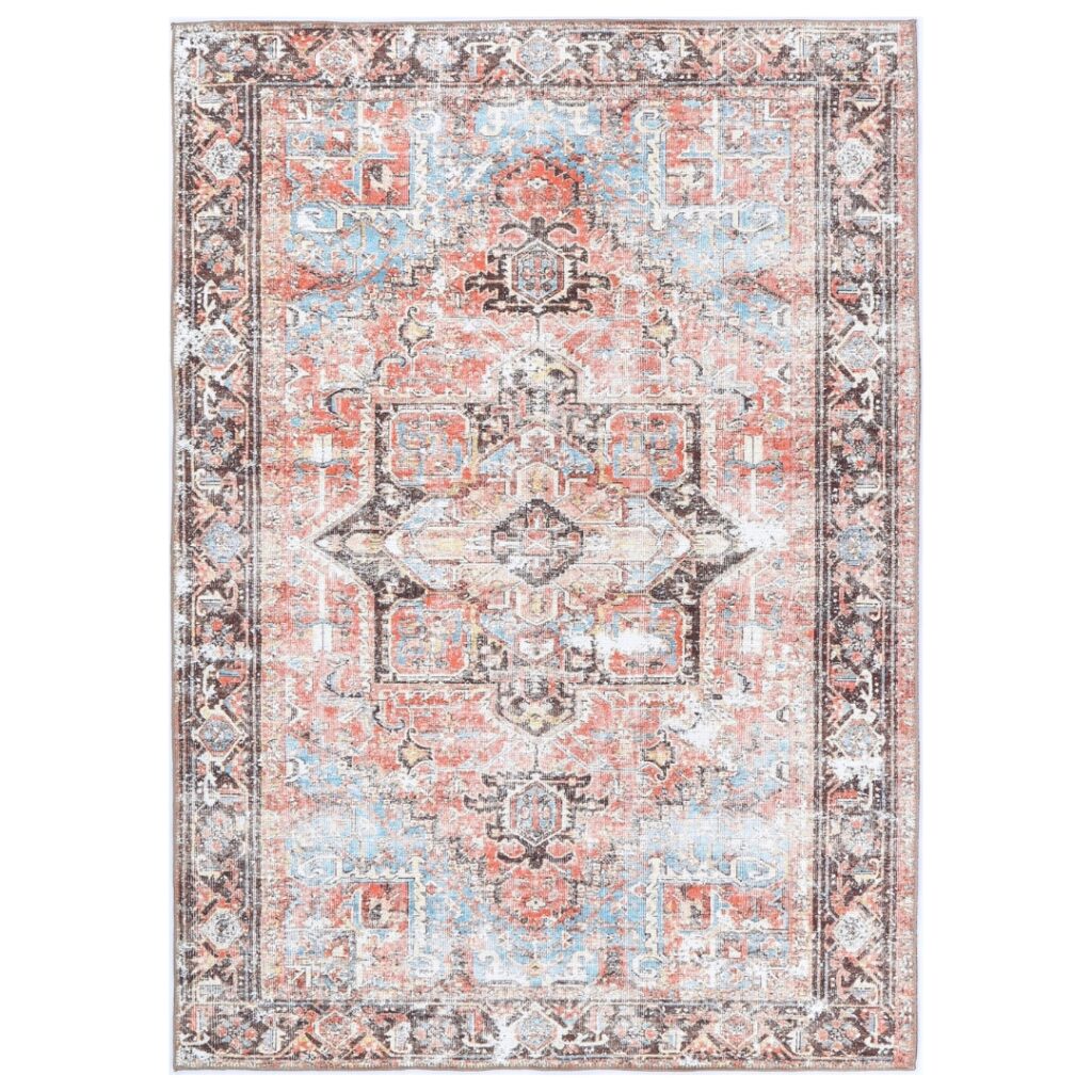 Eco friendly machine washable rug for busy homes with kids pets stain resistant recycled materials comfortable durable stylish neutral tones multiple sizes available