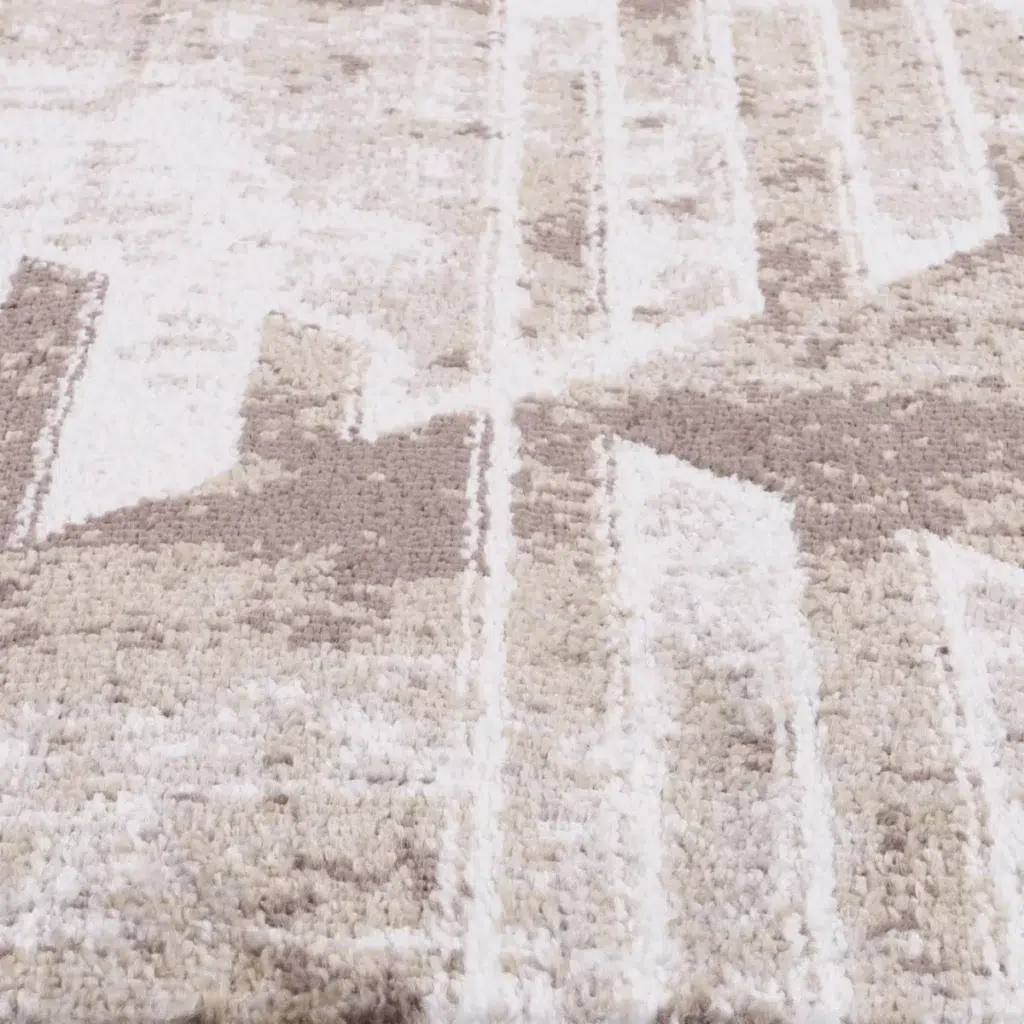 Kimberley Matrix Geometric Latte Rug elegant modern design durable easy clean versatile sizes perfect home decor