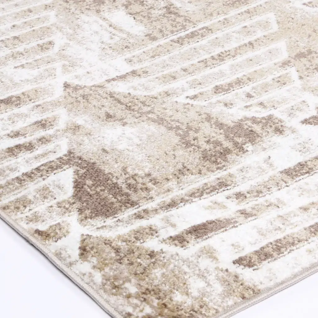 Kimberley Matrix Geometric Latte Rug elegant modern design soft durable easy clean neutral tones perfect for living room bedroom dining area