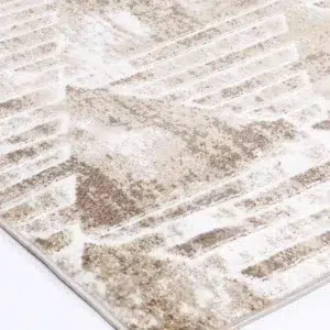 Kimberley Matrix Geometric Latte Rug elegant modern design soft durable easy clean neutral tones perfect for living room bedroom dining area