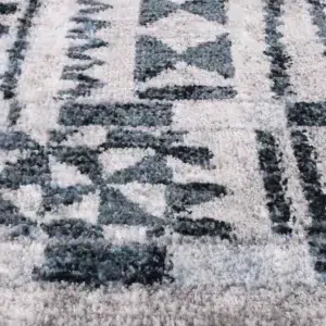 Kimberley Aztec Blue Contemporary Rug elegant design durable easy clean pile cushion living space enhancement