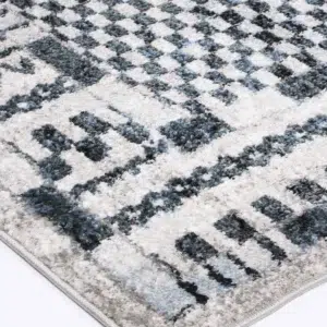 Elegant Aztec Blue contemporary rug enhances any space with style and durability perfect for busy households