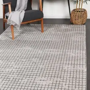 Legend Bacchus Geometric Grey Rug adds elegant style and durability to any room with its high quality heatset polypropylene design