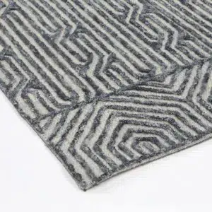Blue contemporary Marbella Almeria rug inspired by diverse design elements perfect for any home adding texture and style