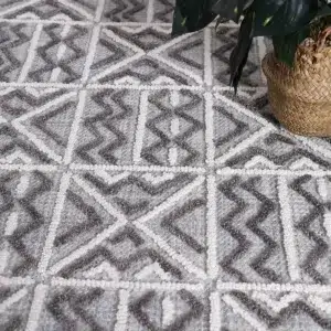 Timeless Marbella Cordoba Grey Contemporary Rug blends modern tribal coastal bohemian elements adds warmth style any room handmade India craftsmanship soft durable materials perfect living room bedroom dining area entryway focal point