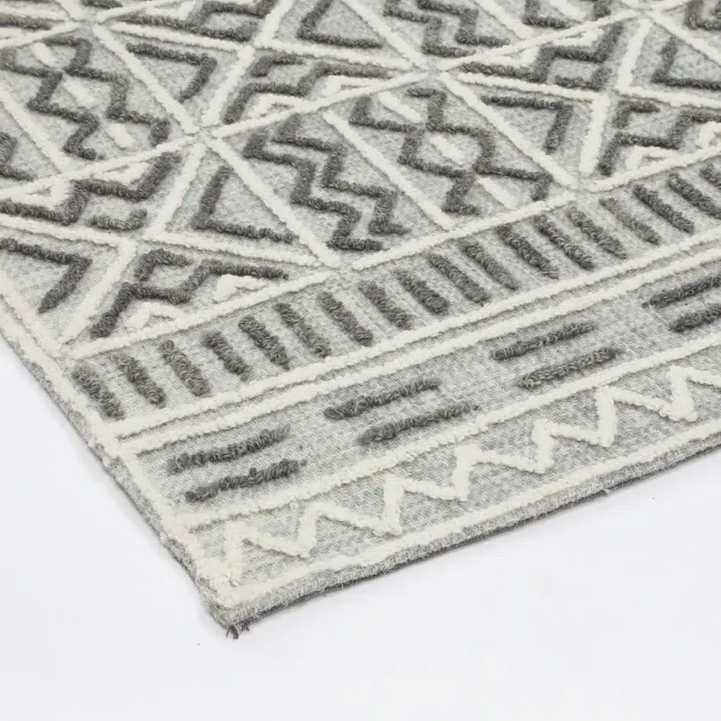 Timeless Marbella Cordoba Grey Contemporary Rug blends modern tribal coastal bohemian elements adds texture style any interior durable soft handmade India perfect living room bedroom dining area entryway