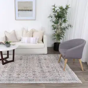 Timeless Maryland Azov Multi Traditional Soft Rug blends modern appeal with durable easy care construction