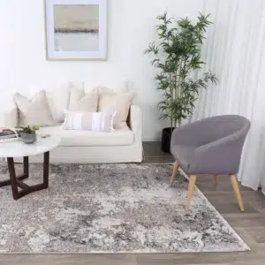Maryland Mosoel Ash Abstract Soft Rug versatile design durable synthetic yarns luxurious feel various sizes perfect home decor