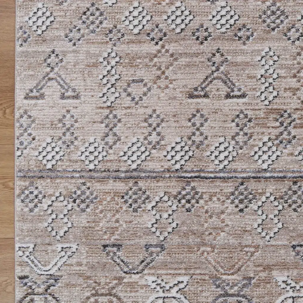 Maryland Sivas Ash Tribal Soft Rug adds elegance to any room with durable easy clean pile perfect for high traffic areas