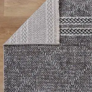 Maryland Aleppo Charcoal Contemporary Soft Rug versatile timeless appeal abstract design durable easy maintain perfect any space comfortable year round