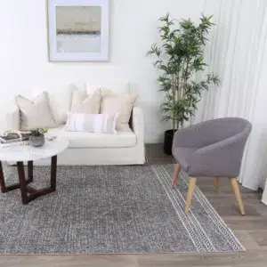 Maryland Aleppo Charcoal Contemporary Soft Rug versatile timeless appeal abstract design durable easy maintain perfect any space comfortable year round