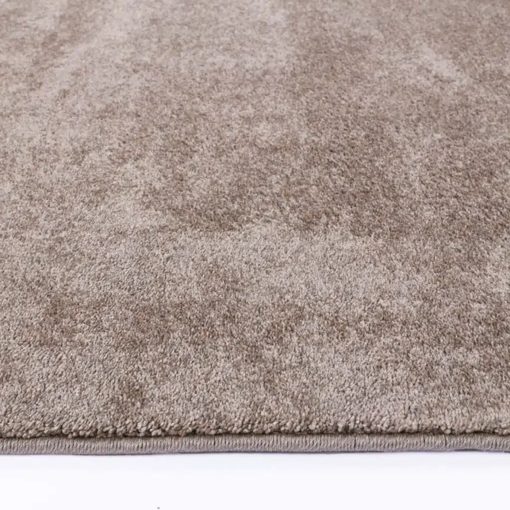 Montana Latte Plush Rug soft durable soil resistant pile luxury comfort for any room