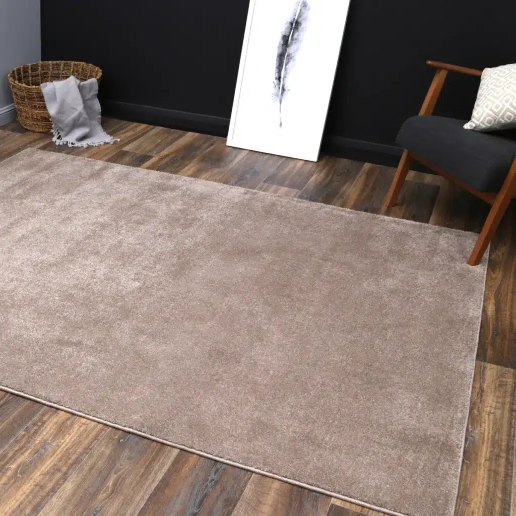 Montana Latte Plush Rug soft durable soil resistant luxury comfort perfect for any room modern traditional design available in multiple sizes