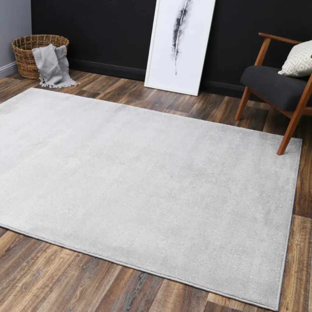 Montana Silver Plush Rug soft durable soil resistant pile enhances any room luxury comfort