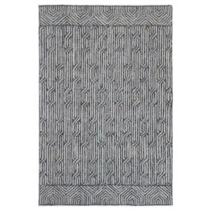 Marbella Almeria Blue Contemporary Rug inspired by modern tribal coastal bohemian styles adds texture and sophistication to any room perfect for eclectic interiors