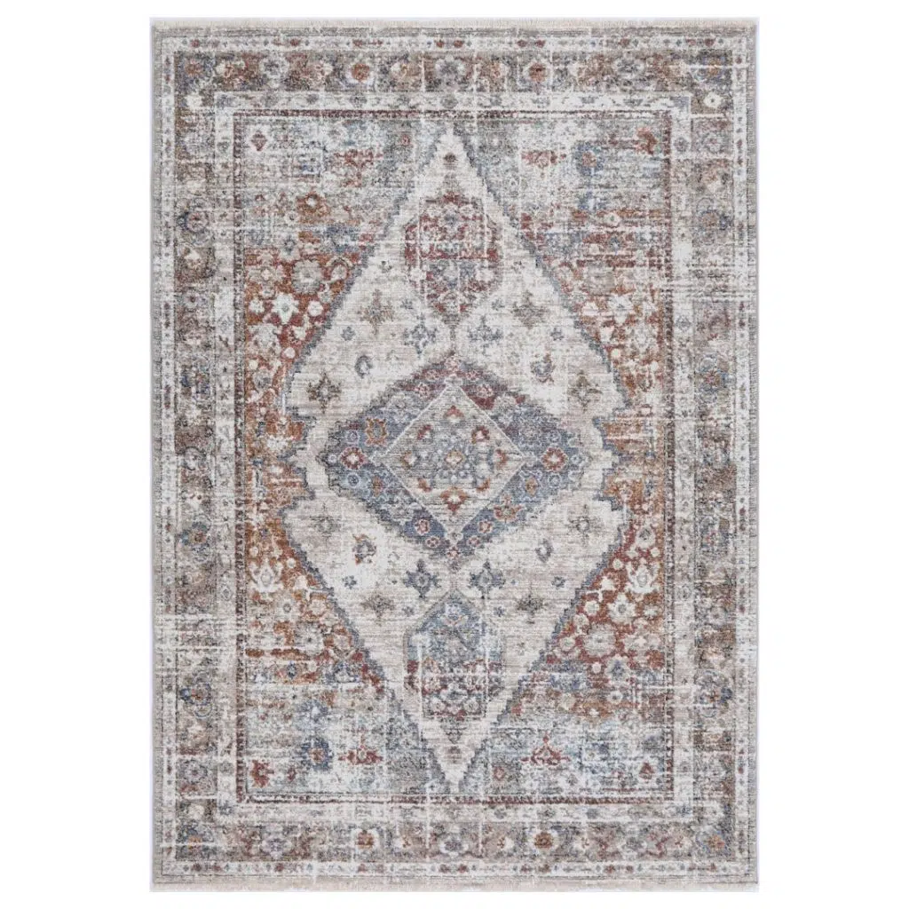 Timeless Maryland Shriaz Multi Traditional Soft Rug enhances any room with global inspired design and durable easy clean fibers