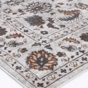 Global inspired Porto Edward ivory red traditional rug perfect for any decor durable easy maintain pile height 11mm