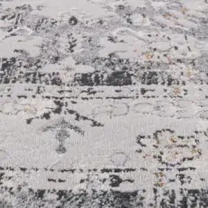 Global inspired grey yellow traditional rug enhances any decor durable easy maintain porto alexander